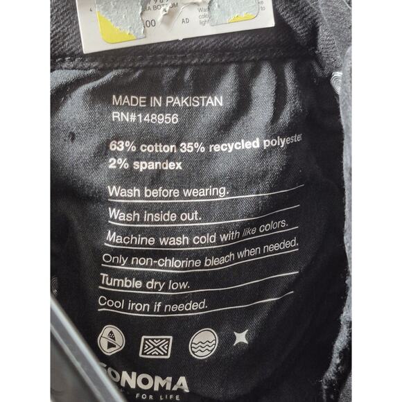 New Women's Sonoma Goods For Life Black Curvy High Rise Cuffed Shorts Size 6 - Picture 6 of 8